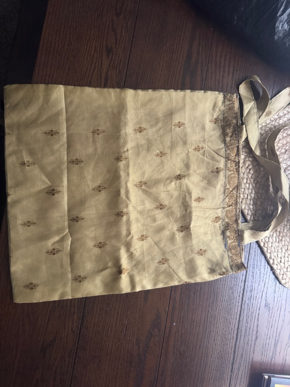 Gold Embroidered Tote Bag - Women's Fashion